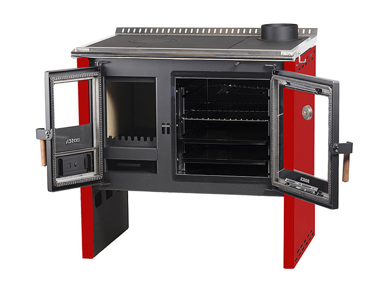 COCINA A LEÑA BOSCA HESTIA ROJO 1