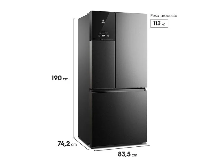 REFRIGERADOR FRENCH DOOR ELECTROLUX 590 L NO FROST IM8B 2