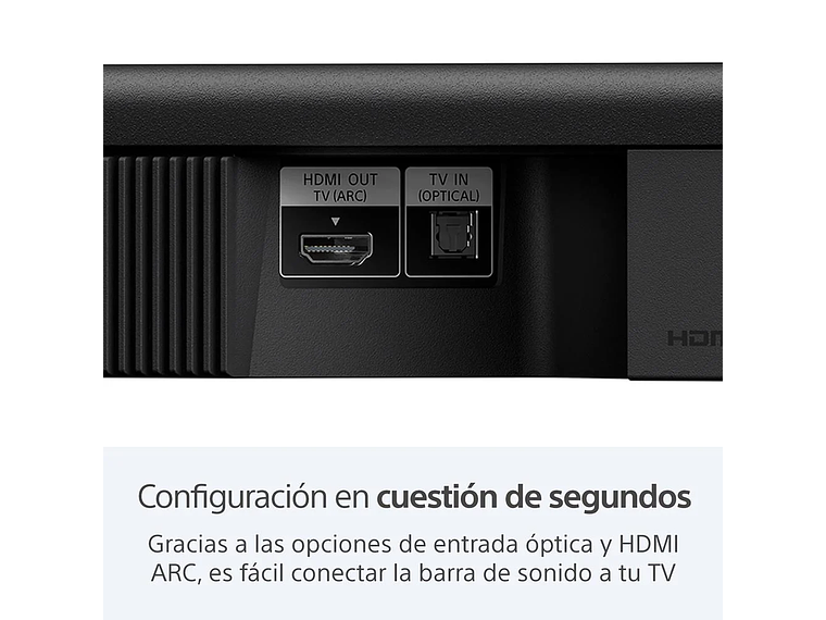 SOUNDBAR DE 2.1 CANALES CON SUBWOOFER INALÁMBRICO HT-S400 5