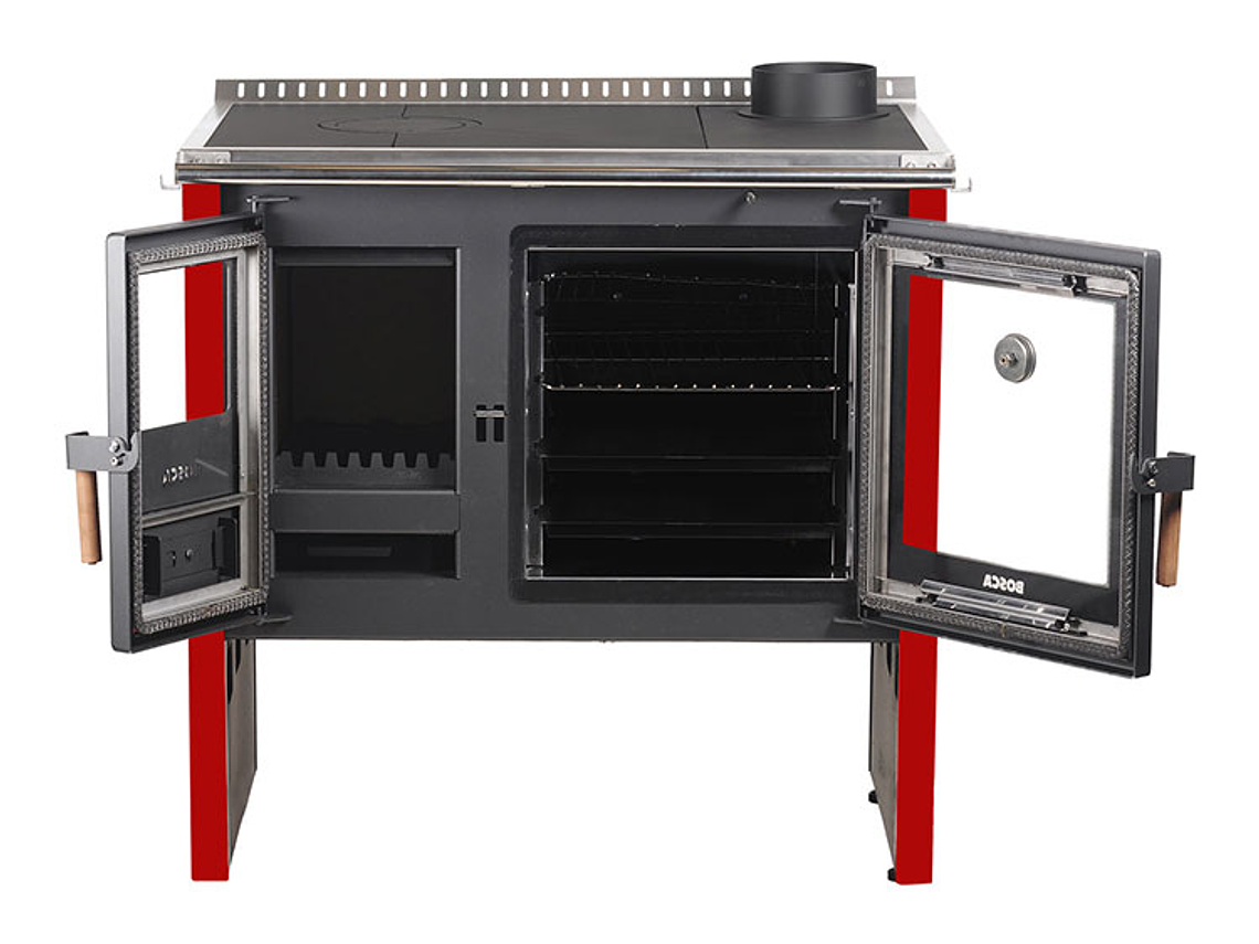 COCINA A LEÑA BOSCA HESTIA ROJO 4