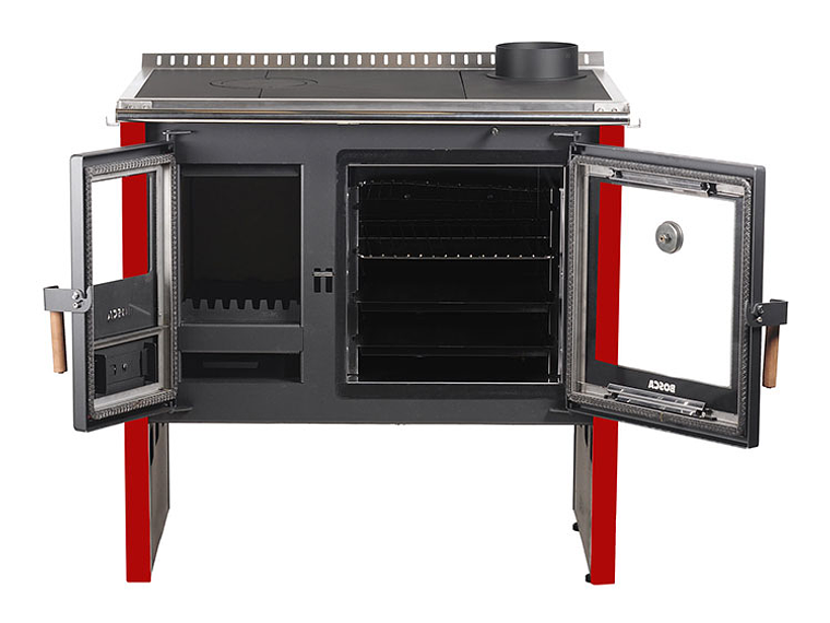 COCINA A LEÑA BOSCA HESTIA ROJO 4