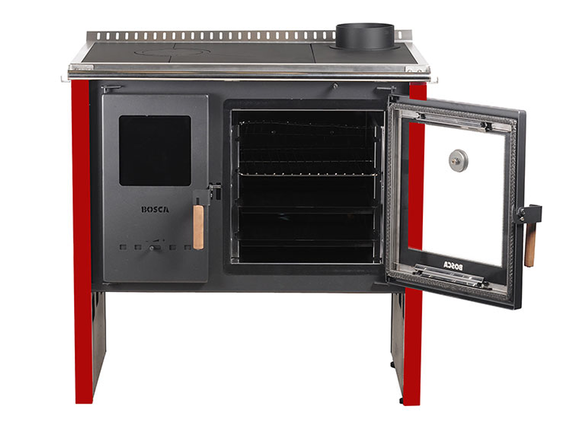 COCINA A LEÑA BOSCA HESTIA ROJO 5
