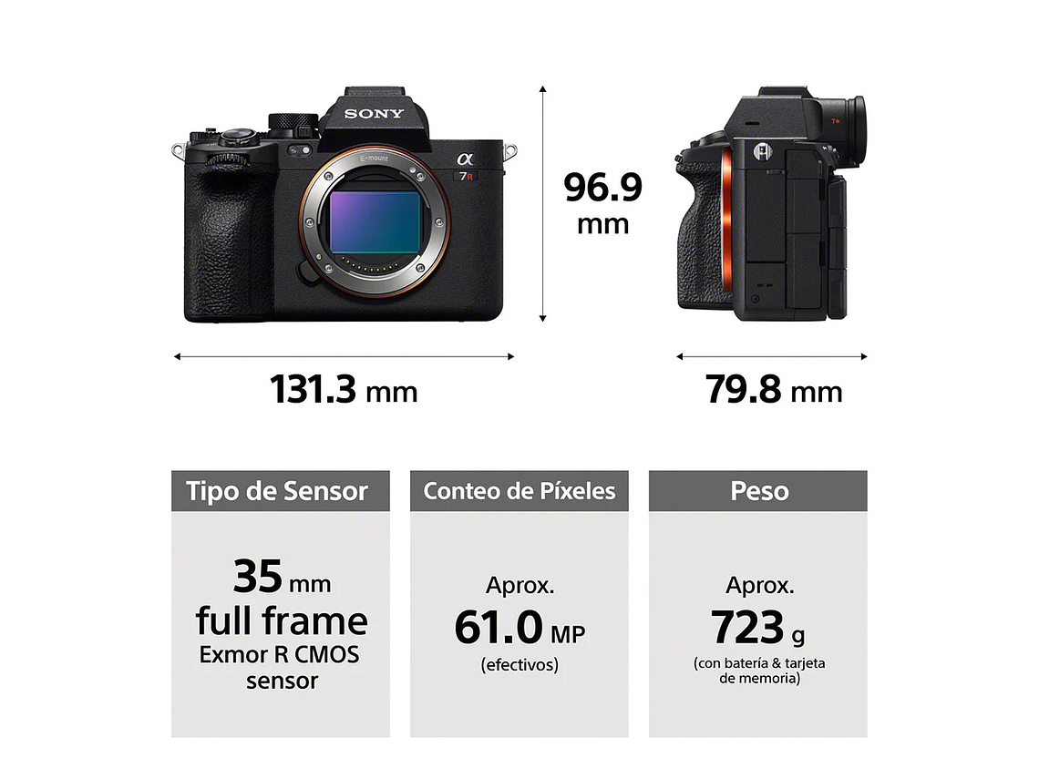 CAMARA HIGH RES FULL FRAME ILCE-7RM5 7