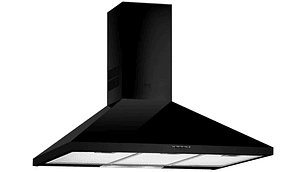 CAMPANA DECORATIVA PIRAMIDAL ALA DE ACERO INOXIDABLE DBB 90 NEGRA TEKA