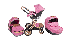 COCHE DALIAN 3EN 1 DE VOYAGE PINK