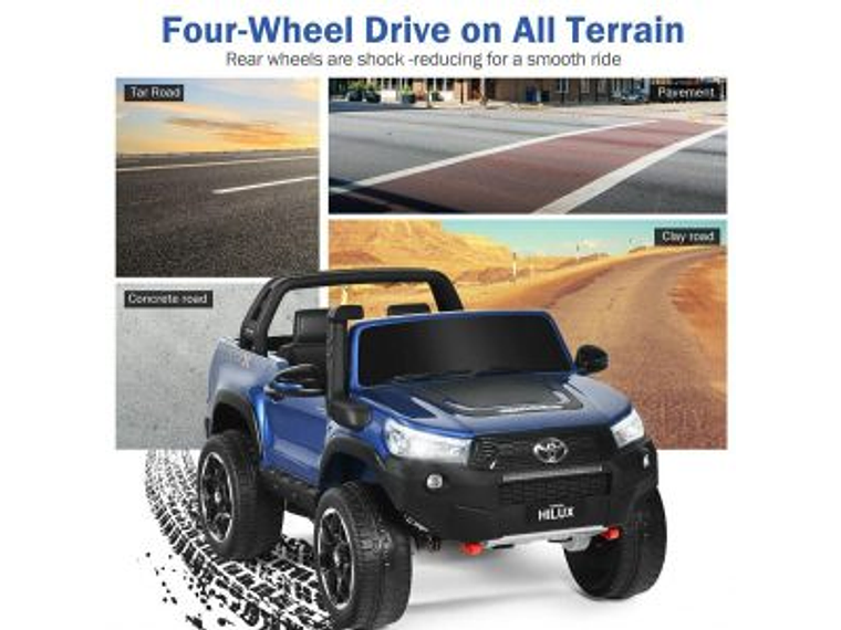 AUTO TOYOTA HILUX RUGGED X 12V BLUE PINTURA REAL 4