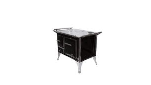 COCINA A LEÑA 4 PLATOS ENLOZADA NEGRA YUNQUE TRADICIONAL 80X56