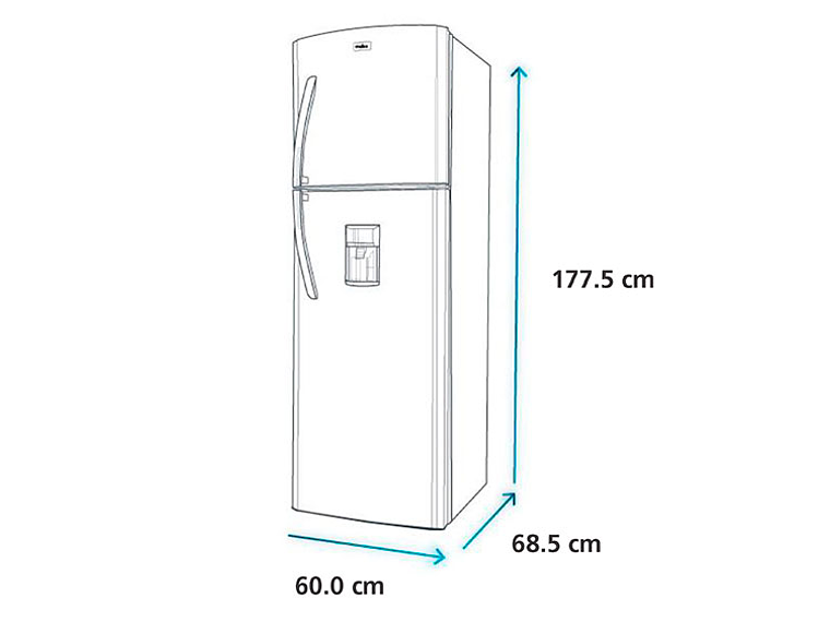 REFRIGERADOR MABE TOP MOUNT FREEZER NO FROST 300 L RMA300FWUC 7