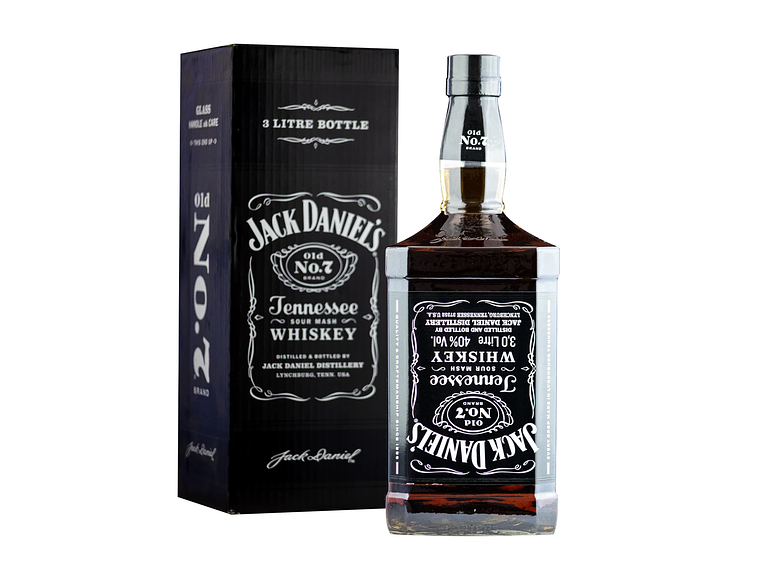 WHISKY JACK DANIEL'S BOTELLA VIDRIO 3 L BOTELLON DANIELS Nº7 1