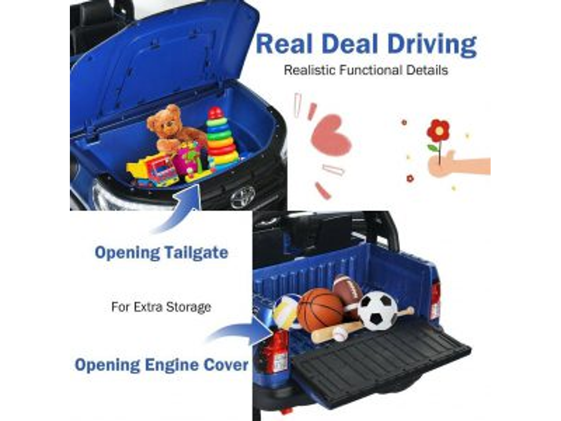 AUTO TOYOTA HILUX RUGGED X 12V BLUE PINTURA REAL 8