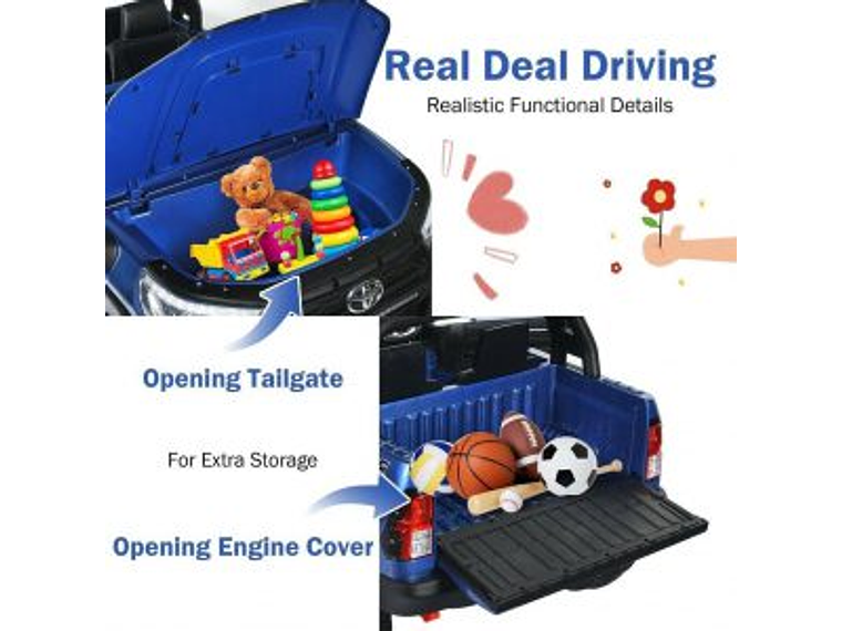 AUTO TOYOTA HILUX RUGGED X 12V BLUE PINTURA REAL 8