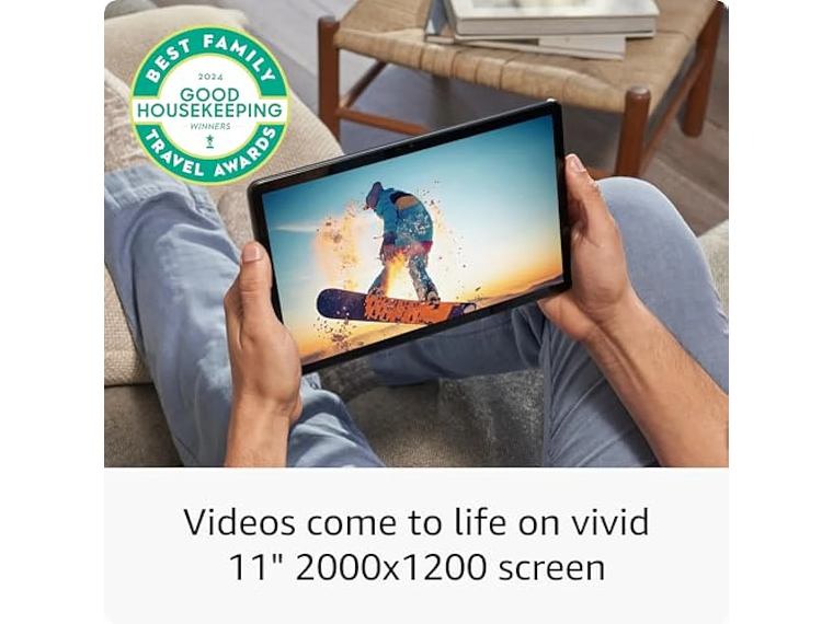 TABLET AMAZON FIRE MAX 11'DE 64 GB CON FUNDA DELGADA Y PROTECTOR 3