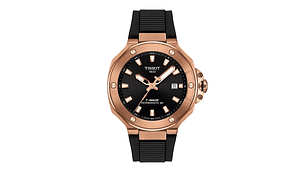 RELOJ DE PULSERA TISSOT T-RACE CHRONOGRAPH POWERMATIC 80 SILICONA ORO ROSA