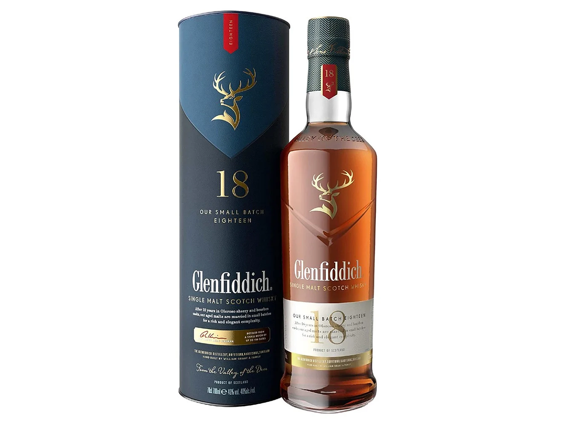 WHISKY SINGLE MALT GLENFIDDICH BOTELLA VIDRIO 18 AÑOS SMALL BATCH RESERVE 1