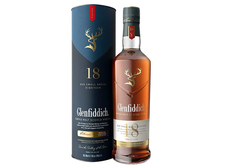 WHISKY SINGLE MALT GLENFIDDICH BOTELLA VIDRIO 18 AÑOS SMALL BATCH RESERVE 1