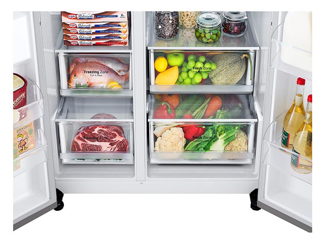 REFRIGERADOR SIDE BY SIDE LG GS66BVP NO FROST 647 LT 5