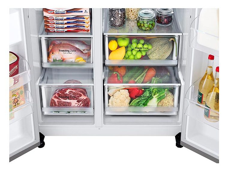 REFRIGERADOR SIDE BY SIDE LG GS66BVP NO FROST 647 LT 5