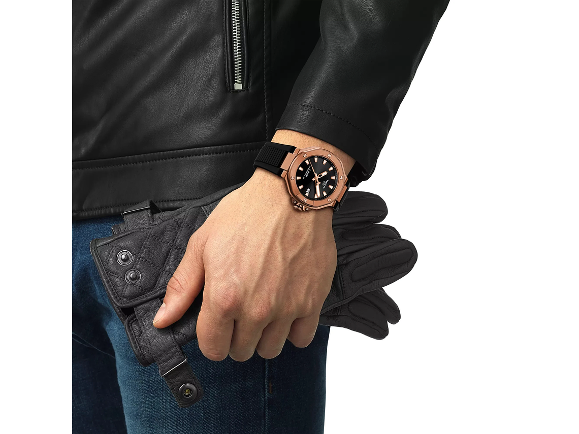 RELOJ DE PULSERA TISSOT T-RACE CHRONOGRAPH POWERMATIC 80 SILICONA ORO ROSA 4