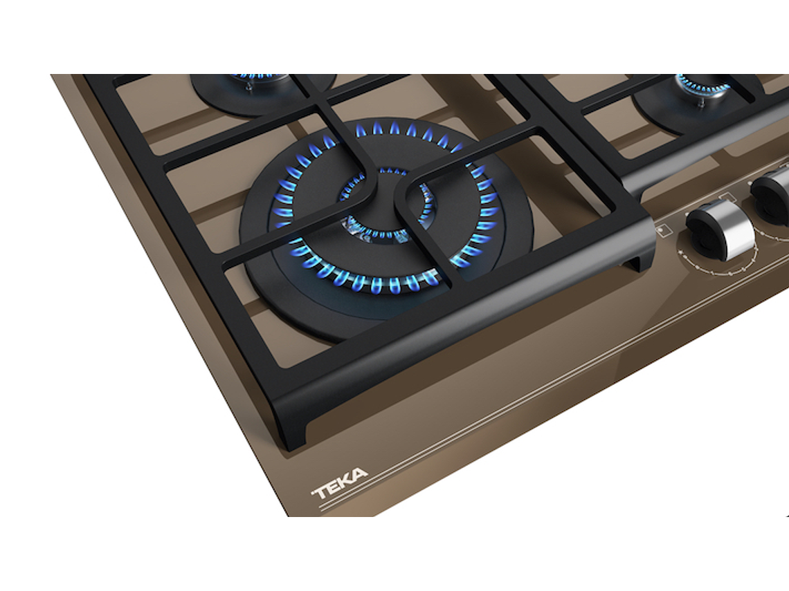 ENCIMERA CRISTAL GAS 4 QUEMADORES GZC-64320 XBB LONDON BRICK TEKA 6
