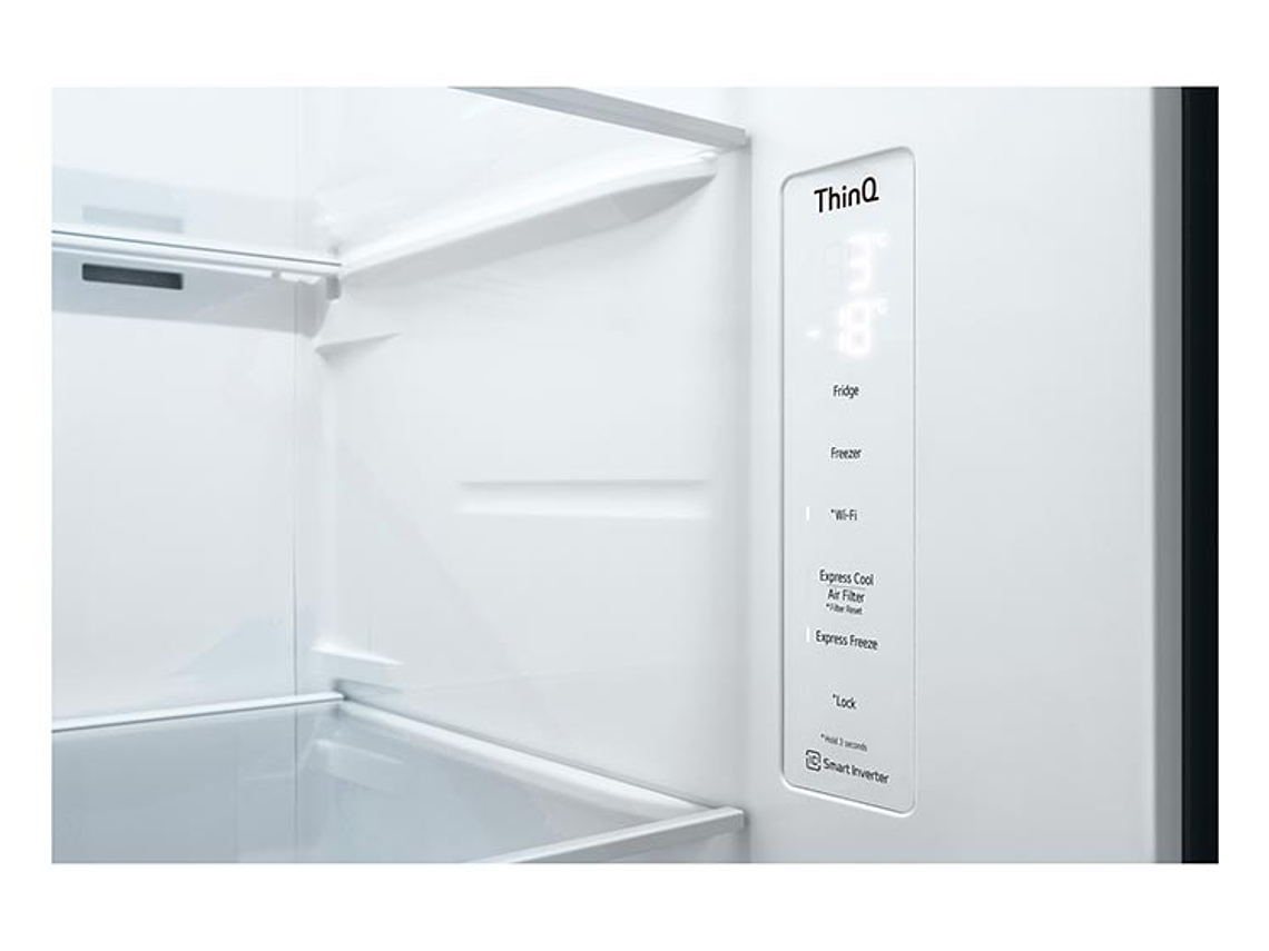 REFRIGERADOR SIDE BY SIDE LG GS66BVP NO FROST 647 LT 6