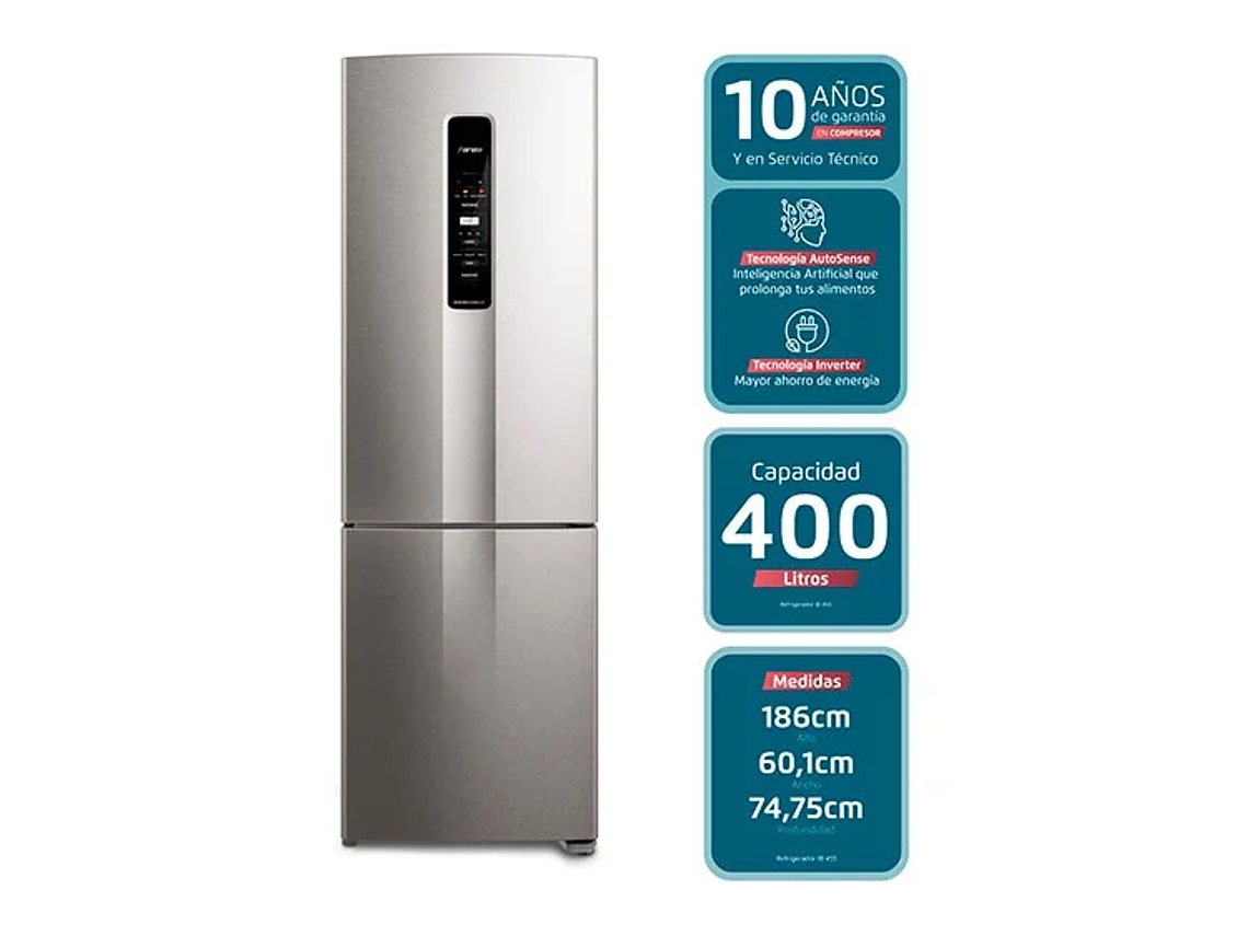REFRIGERADOR FENSA BOTTOM FREEZER NO FROST 400 L IB45S 6