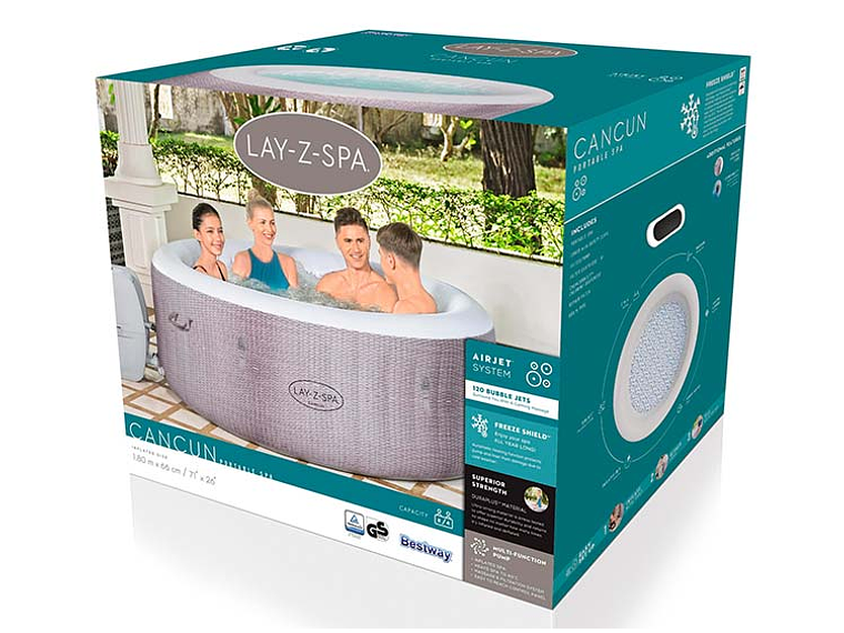 SPA INFLABLE BESTWAY CANCUN AIRJET LAY-Z 9