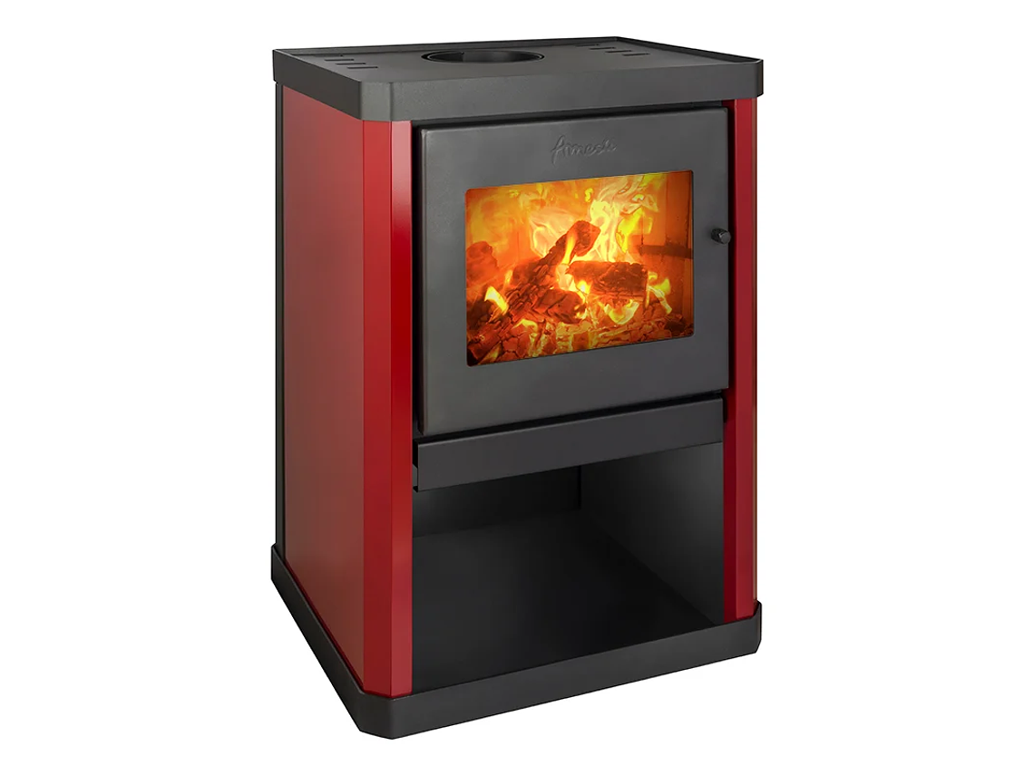 CALEFACTOR LEÑA AMESTI MODELO CLASSIC 400 ROJO 1