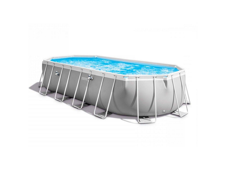 PISCINA ESTRUCTURAL INTEX PRISMA FRAME SET 610X305X122 CM + BOMBA + ESCALERA + COBERTOR + BASE 1