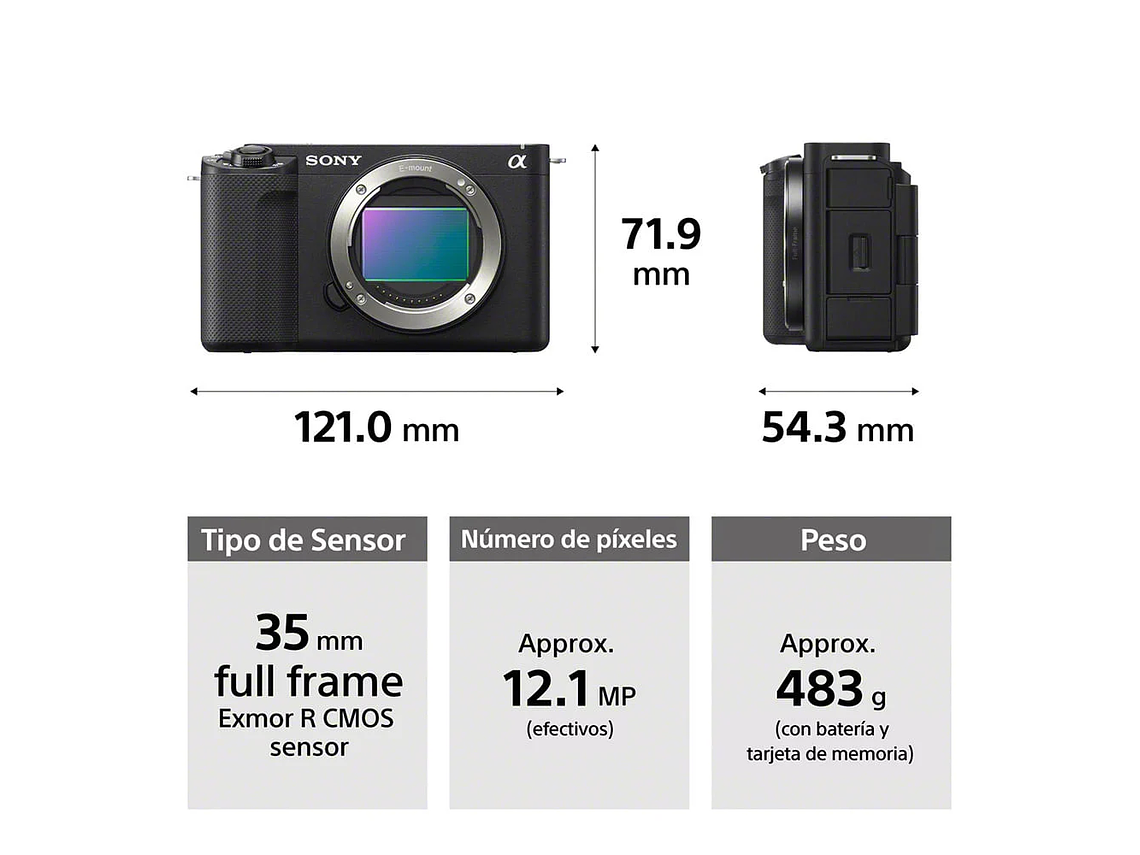 CAMARA VLOGGING FULL-FRAME ZV-E1 NEGRA 2