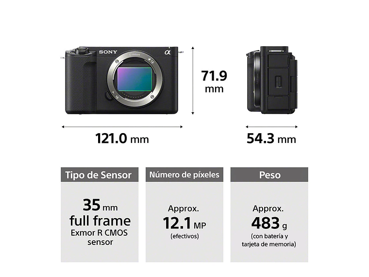 CAMARA VLOGGING FULL-FRAME ZV-E1 NEGRA 2