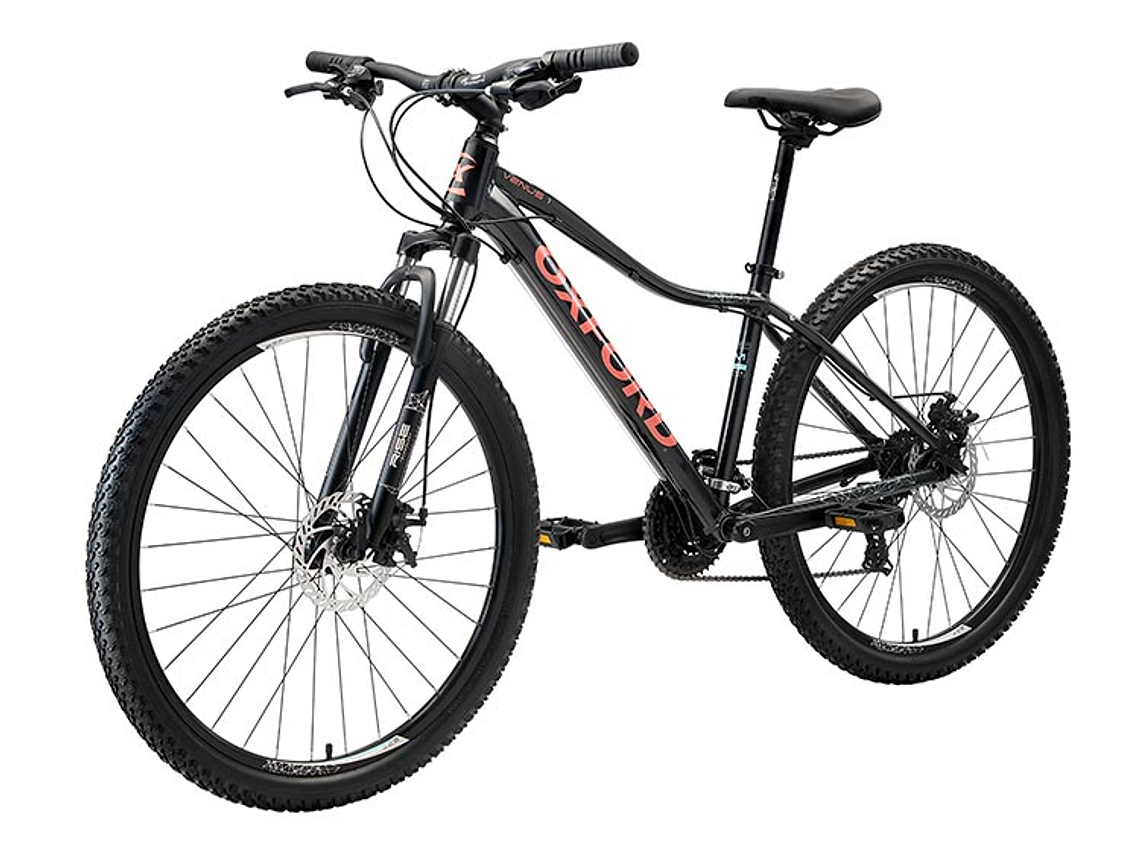 BICICLETA MTB OXFORD VENUS 1  NEGRO/CORAL ARO 27.5 1