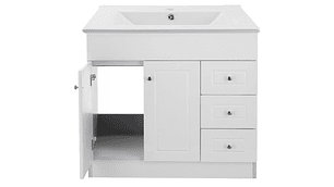 KIT DOMSA MUEBLE VANITORIO B120PHD-B + P-120/120 X 80 X 47 CM BLANCO