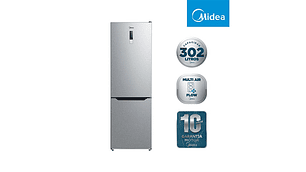 REFRIGERADOR MIDEA BOTTOM FREEZER NO FROST 302 L BTM MDRB424FGE50