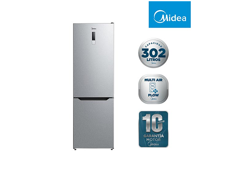 REFRIGERADOR MIDEA BOTTOM FREEZER NO FROST 302 L BTM MDRB424FGE50 1