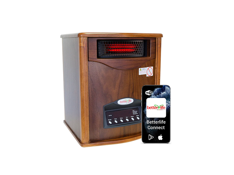 ESTUFA INFRARROJA MADERA UV 70 M² BETTERLIFE BLIR1500UVWTW 1