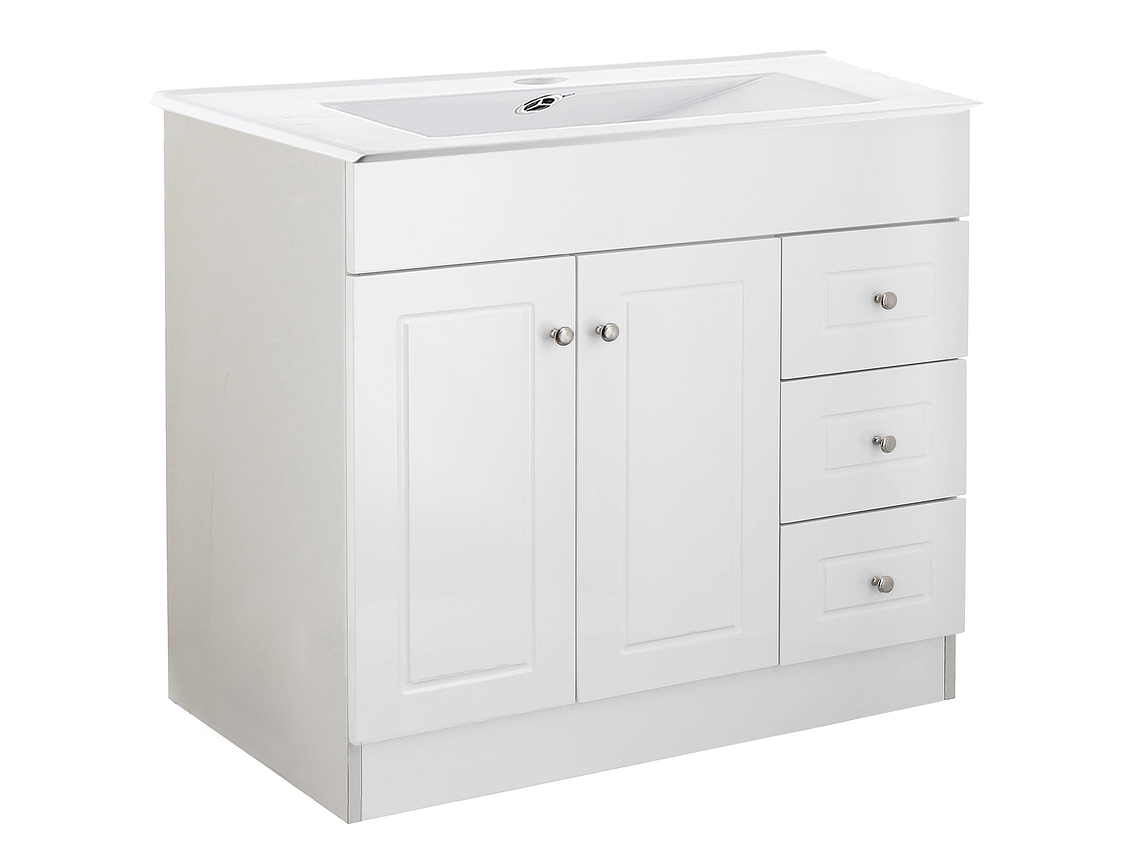 KIT DOMSA MUEBLE VANITORIO B120PHD-B + P-120/120 X 80 X 47 CM BLANCO 3