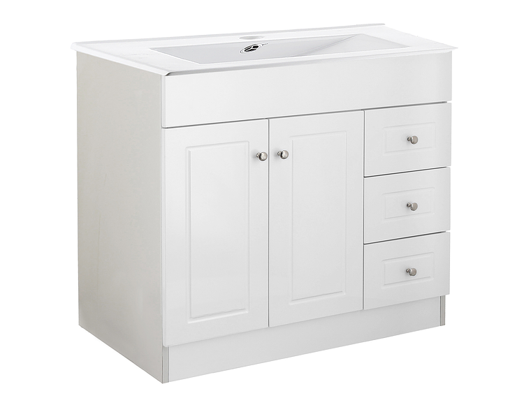 KIT DOMSA MUEBLE VANITORIO B120PHD-B + P-120/120 X 80 X 47 CM BLANCO 3