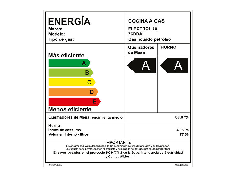 COCINA A GAS 5 PLATOS DOBLE HORNO TIMER DIGITAL 76DBA NEGRA 8