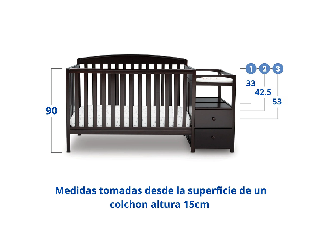 CUNA CONVERTIBLE Y MUDADOR ROYAL CHERRY 3