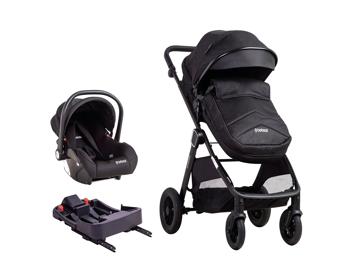 COCHE CUNA TRAVEL SYSTEM ISOFIX SUNSET PREMIUM NEGRO BEBESIT 2