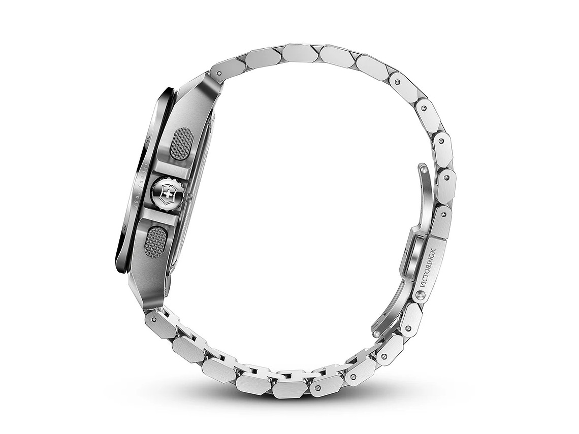 RELOJ DE PULSERA VICTORINOX INOX CHRONO 43 MM CORREA ACERO DIAL AZUL 3