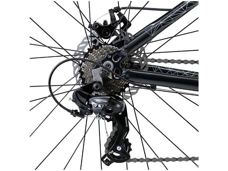 BICICLETA MTB OXFORD VENUS 1  NEGRO/CORAL ARO 27.5 4