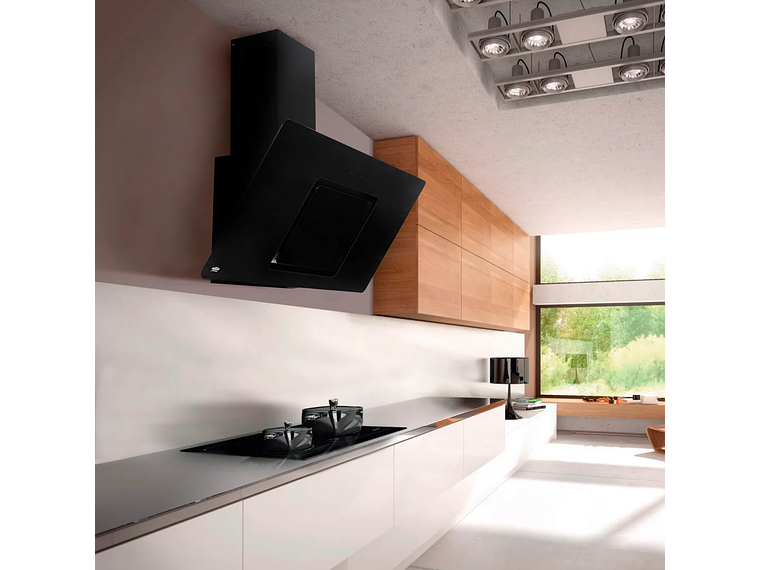 CAMPANA VIDRIO NEGRO CONTROL TOUCH 90CM 4