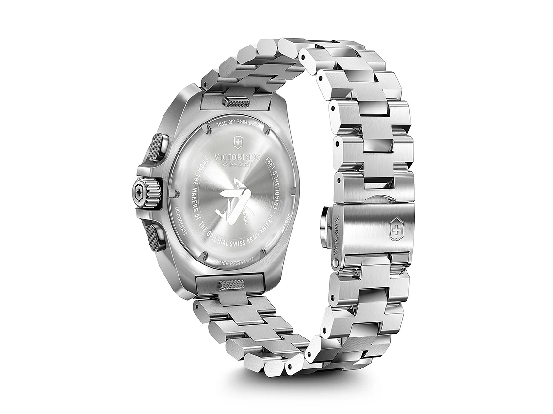 RELOJ DE PULSERA VICTORINOX INOX CHRONO 43 MM CORREA ACERO DIAL AZUL 5