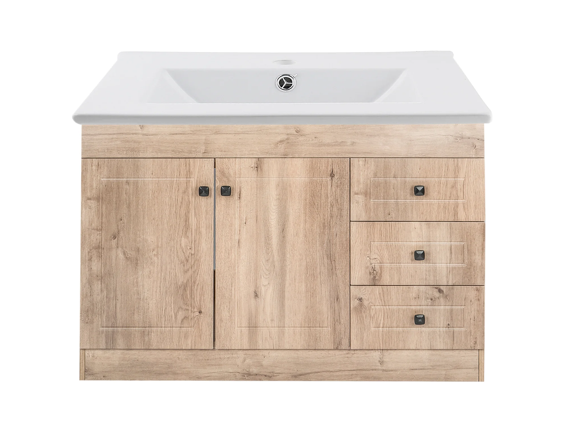 KIT DOMSA MUEBLE VANITORIO NOGAL B120PH-WOOD + P-120/120 X 80 X 47 CM 1