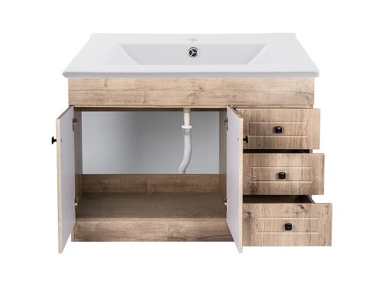 KIT DOMSA MUEBLE VANITORIO NOGAL B120PH-WOOD + P-120/120 X 80 X 47 CM 2