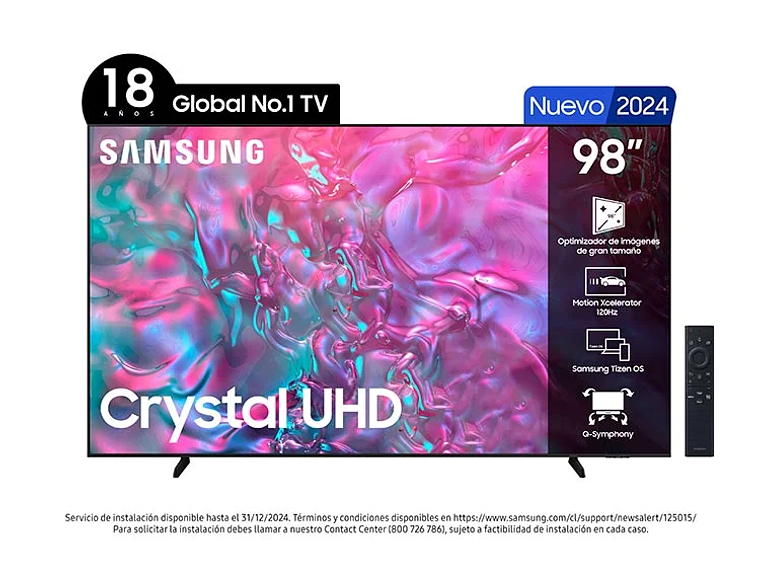 SMART TV SAMSUNG LED 4K UHD 98” CRYSTAL UN98DU9000GXZS 1