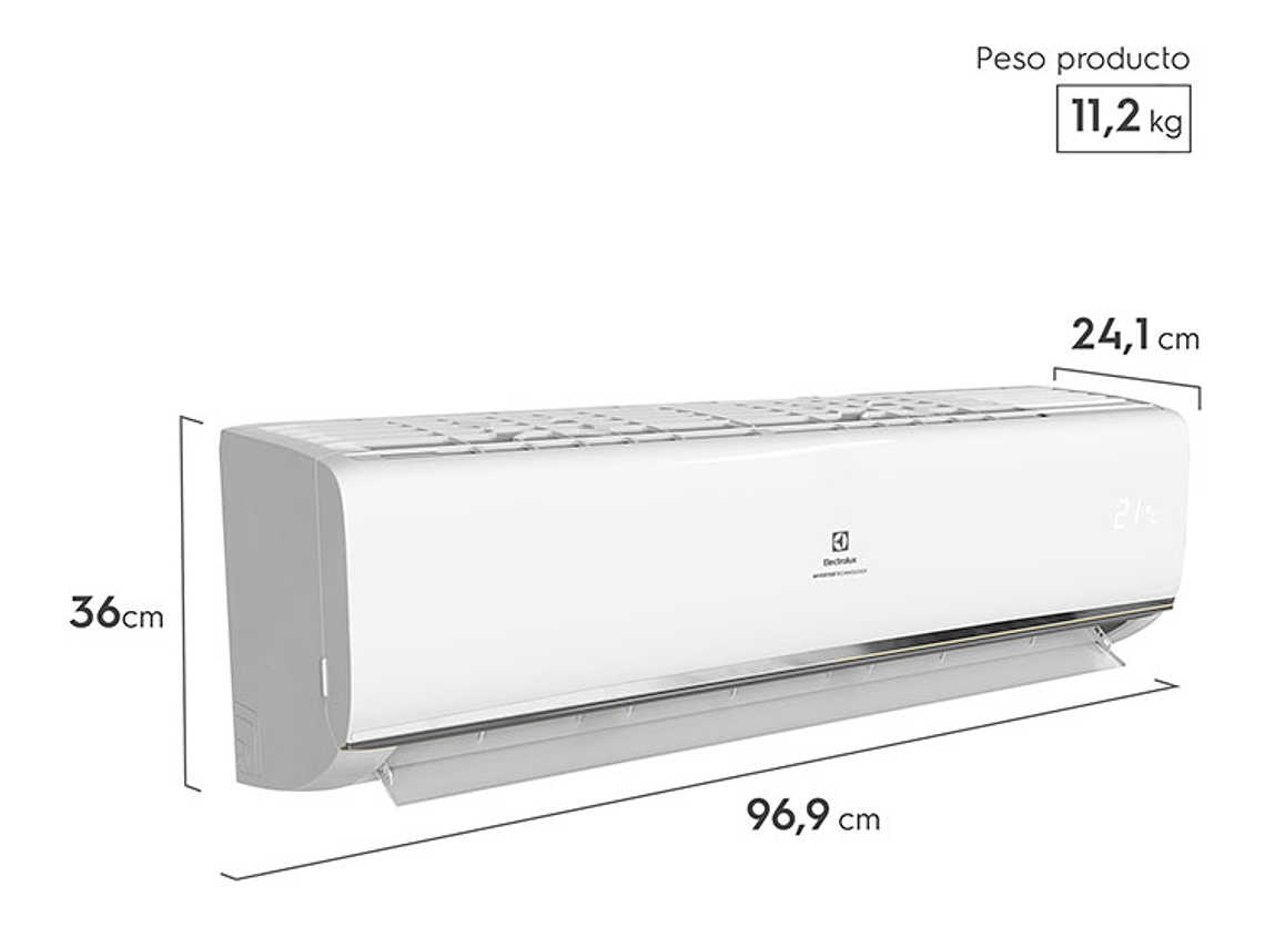 AIRE ACONDICIONADO ELECTROLUX SPLIT 18000 BTU INVERTER EAIX12 3