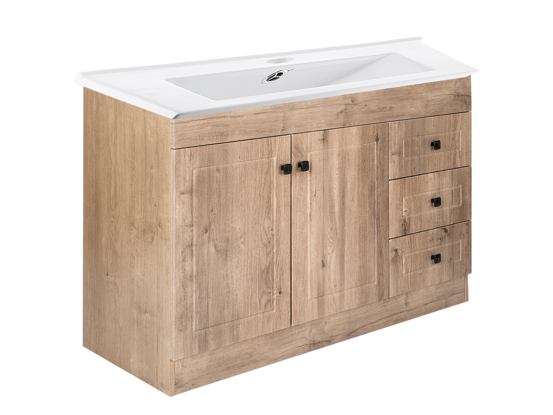 KIT DOMSA MUEBLE VANITORIO NOGAL B120PH-WOOD + P-120/120 X 80 X 47 CM 3