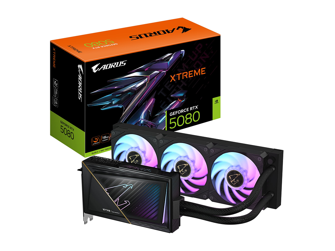 TARJETA DE VIDEO AORUS NVIDIA GEFORCE RTX 5080 XTREME WATERFORCE, 16GB GDDR7, 256-BIT 1